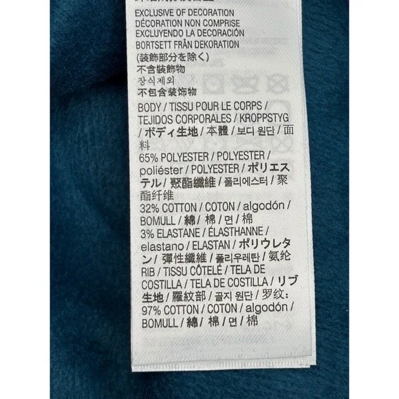 NWT Kirkland Signature Women's Teal Cozy Fleece Sweatshirt Pullover Size Small - Picture 4 of 7